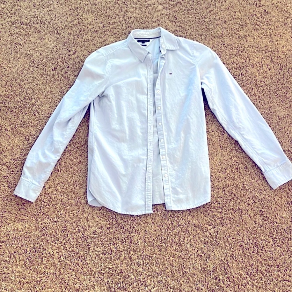 Tommy Hilfiger Button Down Top Small Long Sleeve Classic